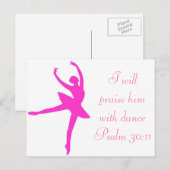 Ik zal hem prijzen met dans briefkaart (Voorkant / Achterkant)