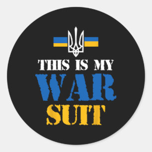 Ik zal het kostuum dragen als deze oorlog voorbij ronde sticker