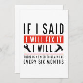 Ik zal het oplossen bedankkaart (Voorkant / Achterkant)