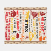 IK ZAL HIER SKI OF ER ZIJN MEER sneeuwwintersporte Fleece Deken (Voorkant (Horizontaal))