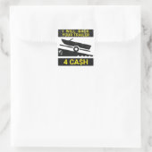 Ik zal je aanhanger teruggeven voor cash - funny v vierkante sticker (Tas)