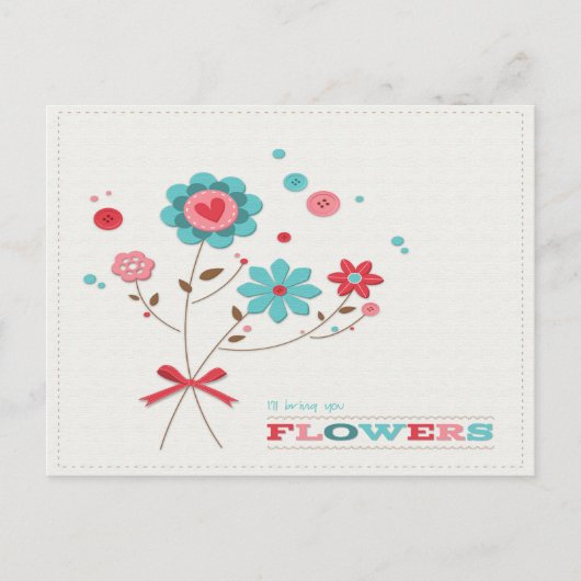 Ik zal je Briefkaart met bloemen brengen (Voorkant)