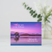 Ik zal je horen in het Paarse Briefkaart Stillness (Staand voorkant)