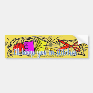 "Ik zal je in hechtingen houden" Bumpersticker
