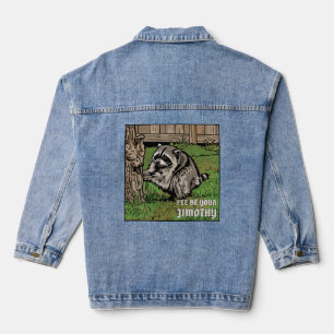 Ik zal je Jimothy zijn Pop Art Wasbeer Denim Jacket