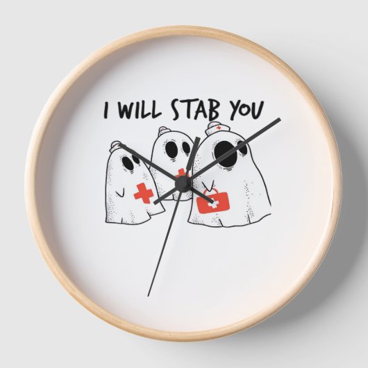 Ik zal je neersteken Ghost Nurse Funny RN Hallowee (Voorkant)