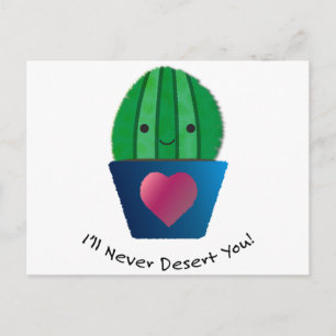 Ik zal je nooit cactus laten vallen briefkaart