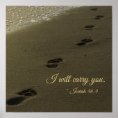 Ik zal je zand voetafdrukken laten dragen poster (Voorkant)