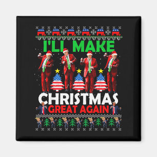Ik zal Kerstmis weer geweldig maken Santa Trump Da Magneet