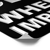 Ik zal klappen als ik onder de indruk ben van grap poster (Hoek)