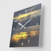 Ik zal mijn geest Joel 228, Bijbelversie uitgieten Vierkante Klok (Hoek)