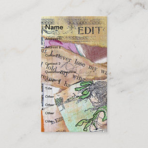 Ik zal mijn weg nooit verlaten visitekaartje