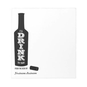 Ik zal naar die wijnovers Drinken Notitieblok