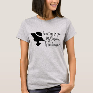 Ik zal niet huilen voor jou, mijn mascara is te du t-shirt