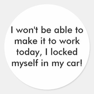 Ik zal niet in staat zijn om het te laten werken v ronde sticker