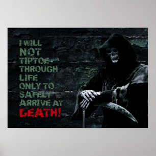 Ik zal niet Motivatie door het leven glippen Poster