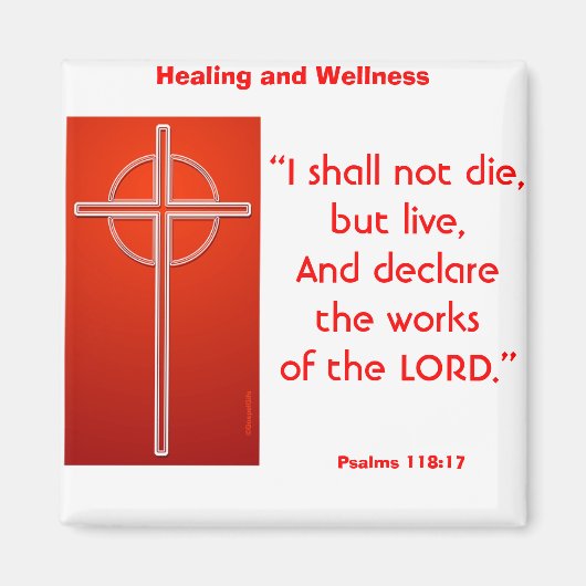 Ik zal niet sterven, maar leven magneet (Voorkant)