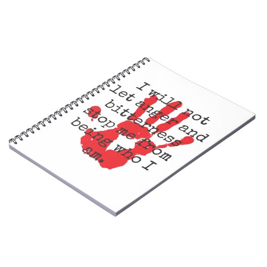 Ik zal niet toelaten dat woede en bitterheid - ins notitieboek (Linkerzijde)