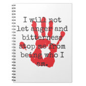 Ik zal niet toelaten dat woede en bitterheid - ins notitieboek (Voorkant)