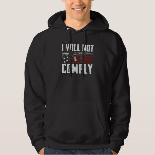 Ik zal niet voldoen aan Ar15 US Flag Pro Pistolen Hoodie
