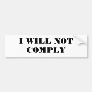 IK ZAL NIET VOLTOOIEN BUMPERSTICKER