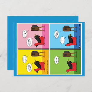 Ik zal nooit Comic slapen Briefkaart