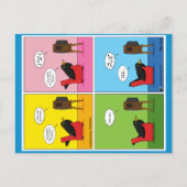 Ik zal nooit Comic slapen Briefkaart (Voorkant)