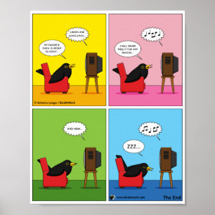 Ik zal nooit Comic slapen Poster