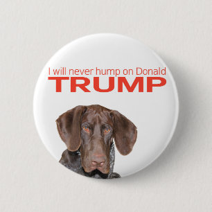 Ik zal nooit met Donald Trump meegaan. Ronde Button 5,7 Cm