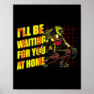 Ik zal op je wachten thuis Meisjes Zachte Kat Poster