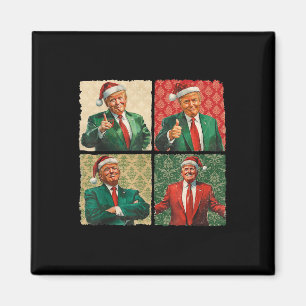 Ik zal thuis zijn voor Kerstmis Grappig Trump kers Magneet