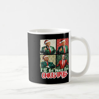 Ik zal thuis zijn voor Kerstmis Santa Funny Trump Koffiemok