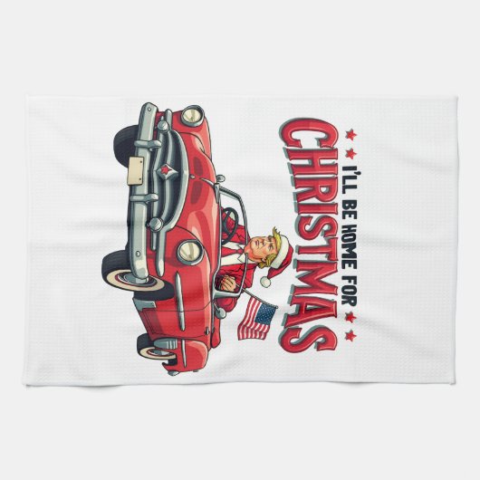 Ik zal thuis zijn voor Kerstmis Trump won verkiezi Theedoek (Horizontaal)