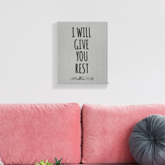 Ik zal u de rest Bijbelversie-scripts geven Canvas Afdruk (Insitu (Woonkamer))