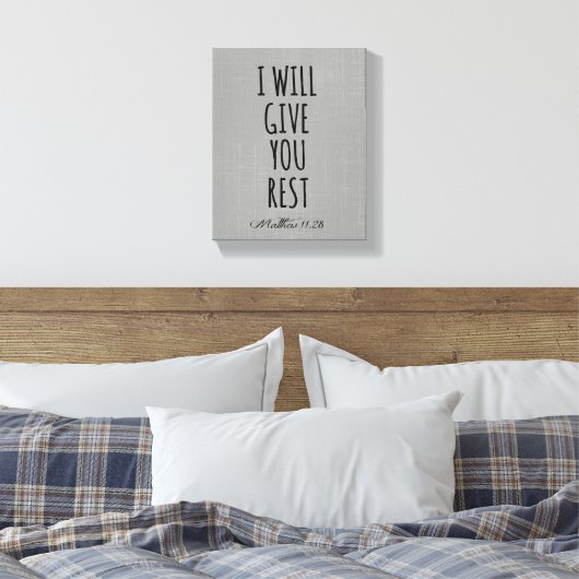 Ik zal u de rest Bijbelversie-scripts geven Canvas Afdruk (Insitu (Slaapkamer))