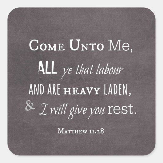 Ik zal u de rest Bijbelversie-scripts geven Vierkante Sticker (Voorkant)