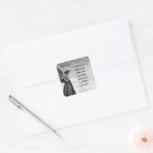 Ik zal u rust Schrift Matt 11:28 Vierkante Sticker (Envelop)