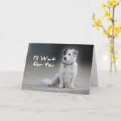 Ik zal wachten op u kaart (Gele Bloem)