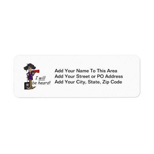 Ik ZAL worden gehoord Etiket (Voorkant)