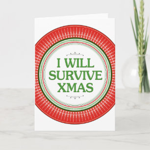Ik zal Xmas Fitness Inspiratie overleven Feestdagen Kaart