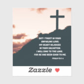 Ik zal zingen van Gods heilspsalm 13:5-6 Sticker (Vel)