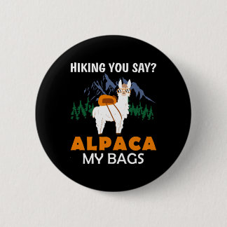 Ik zeg Alpaca mijn Vintage grappige reis Ronde Button 5,7 Cm