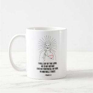 Ik zeg de heer, hij is mijn toevlucht koffiemok
