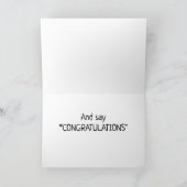 IK ZEG EEN KLEIN EN ZEG ***CONGRATULATIES** KAART (Binnen)