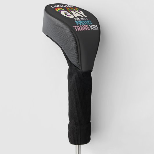 Ik zeg homo en ik zal transKinder LGBT beschermen Golfheadcover (Schuin)