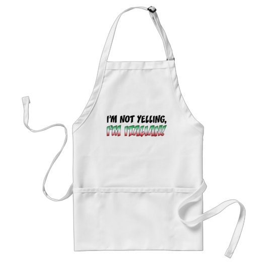 Ik zeg niet dat ik Italiaans Funny Apron ben Standaard Schort (Voorkant)