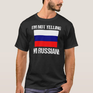 Ik zeg niet dat ik Russische vlag Rusland ben T-shirt
