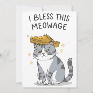Ik Zegen Dit Poesachtig Huwelijk Funny Kat Huwelij Kaart