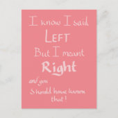 Ik zei dat het citaat van de linkse grappige richt briefkaart (Voorkant)