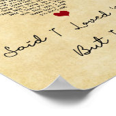 Ik zei dat ik van je hield... Maar ik heb hartzon Poster (Hoek)